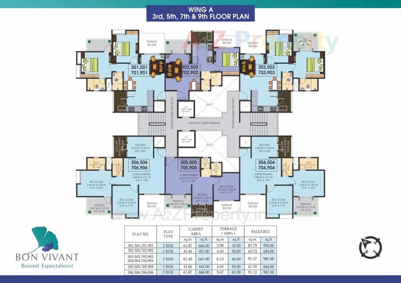 Layout of real estate project Bon Vivant located at Mundhawa, Pune, Maharashtra