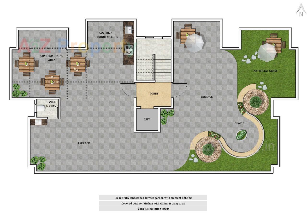 Bora Ville Ii 2d Garden of real estate project Bora Ville located at Kharadi, Pune, Maharashtra