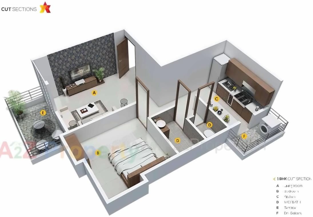 Layout of real estate project Bright Aristo located at Kesnand, Pune, Maharashtra