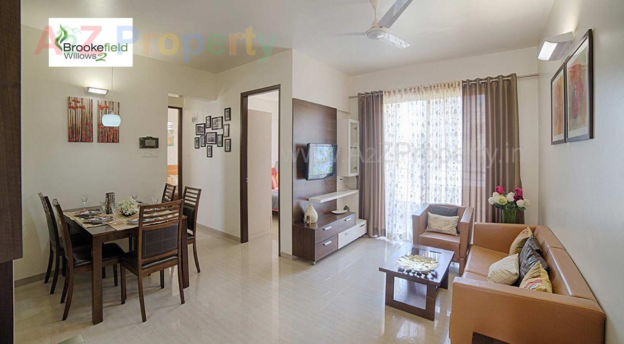 Flats In Pisoli Pune Living Room of real estate project Brookefield Willows located at Pisoli, Pune, Maharashtra