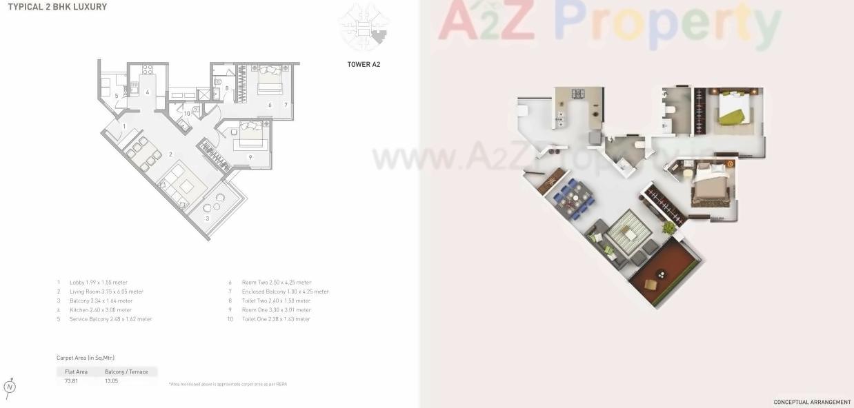 Layout of real estate project D2 Eon Homes located at Man, Pune, Maharashtra