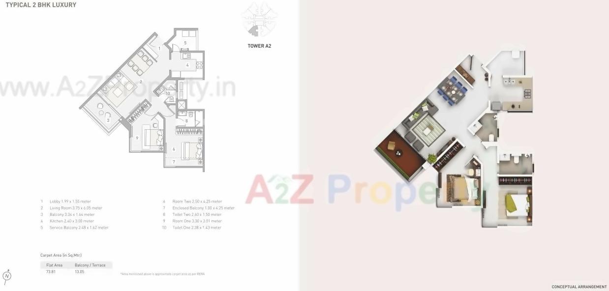 Layout of real estate project D2 Eon Homes located at Man, Pune, Maharashtra