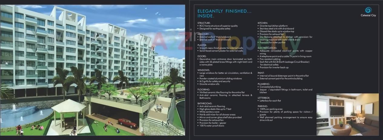 3D Elevation of real estate project Celestial City  A, E, located at Pimpri-chinchawad-m-corp, Pune, Maharashtra