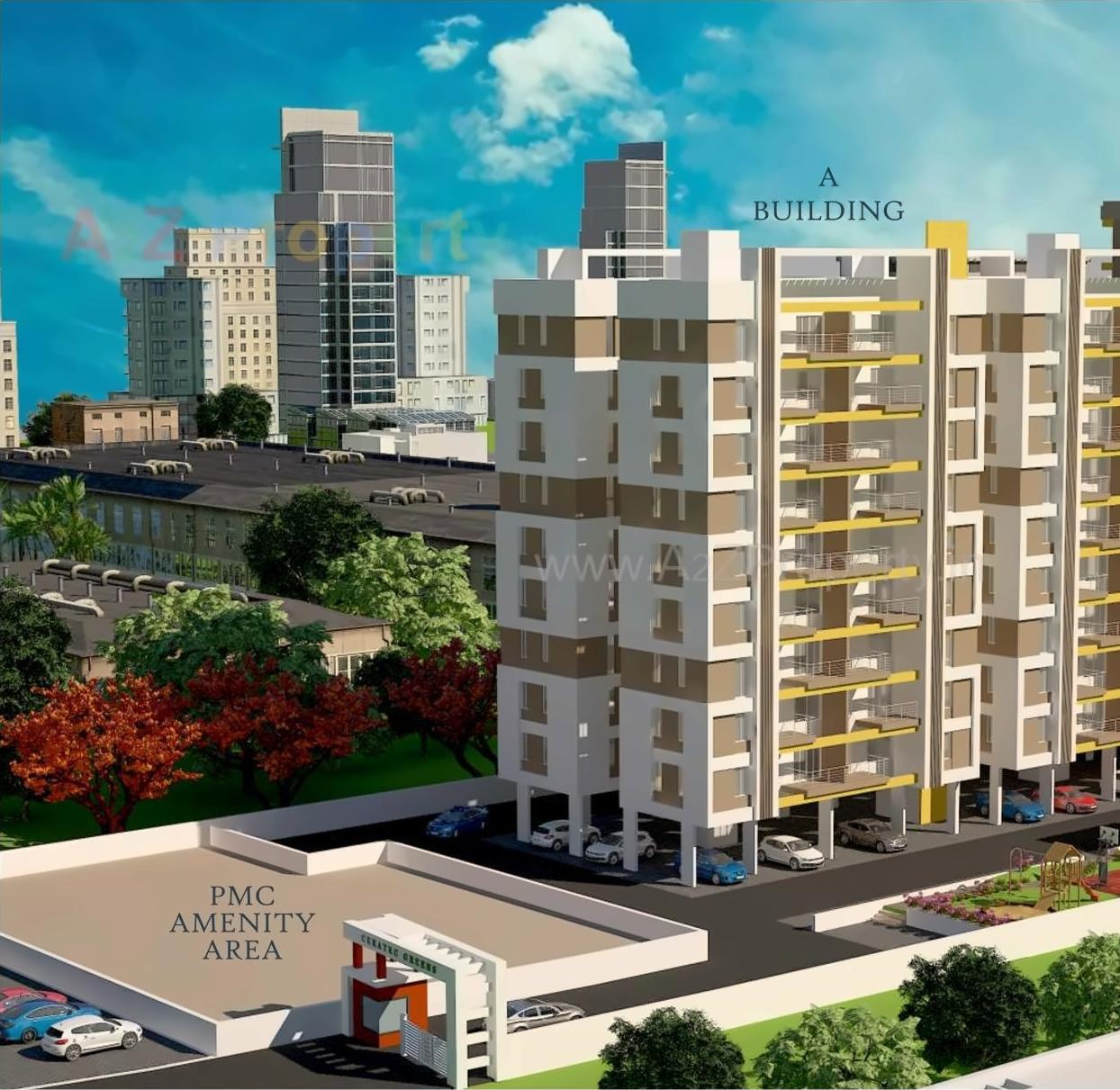 3D Elevation of real estate project Ceratec Greens located at Pune-m-corp, Pune, Maharashtra
