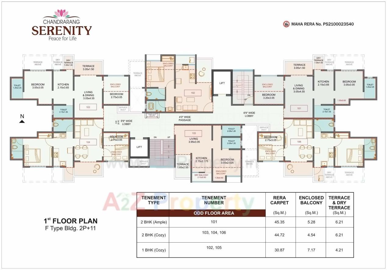 Layout of real estate project Chandrarang Serenity located at Wakad, Pune, Maharashtra