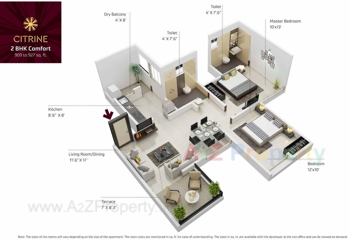 Layout of real estate project Citrine located at Marunji, Pune, Maharashtra