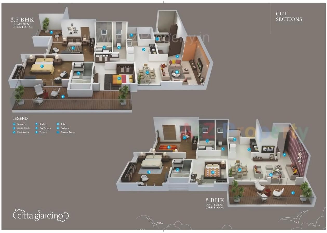 Layout of real estate project Citta Giardino located at Pune-m-corp, Pune, Maharashtra