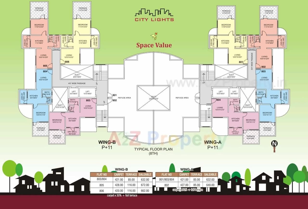Layout of real estate project City Lights located at Shiwapur, Pune, Maharashtra