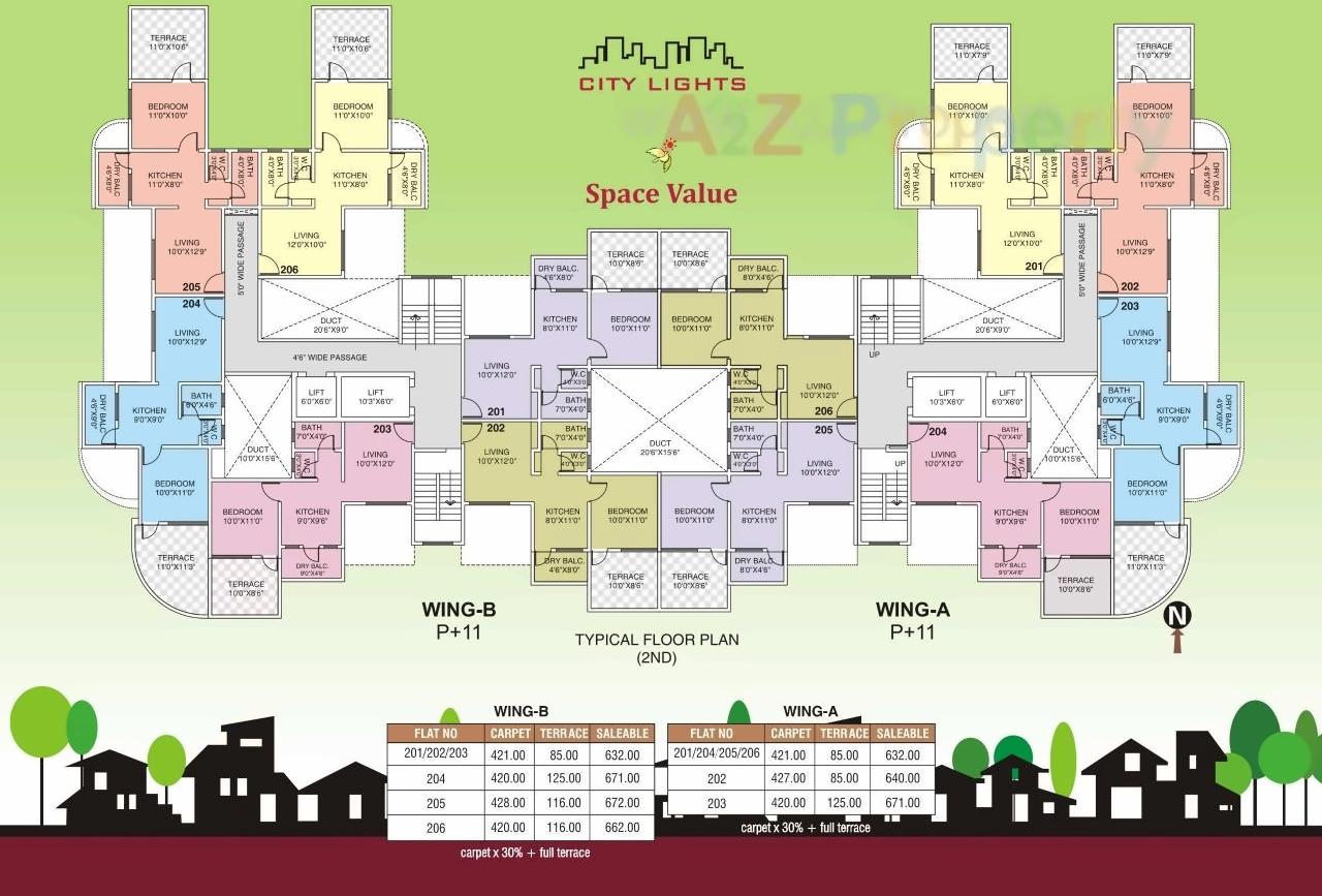 Layout of real estate project City Lights located at Shiwapur, Pune, Maharashtra