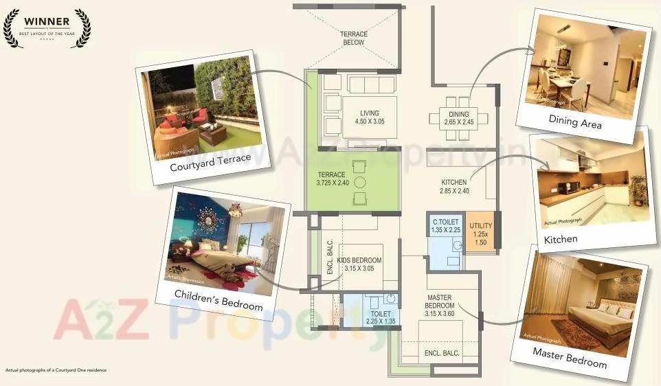 Layout of real estate project Courtyard One located at Wakad, Pune, Maharashtra