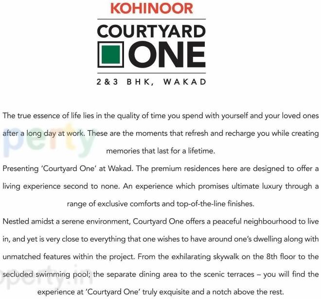  of real estate project Courtyard One located at Wakad, Pune, Maharashtra