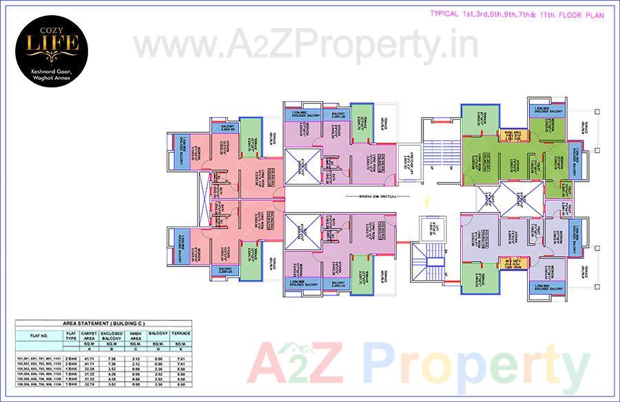 Cfloor2 of real estate project Cozy Life located at Kesnand, Pune, Maharashtra