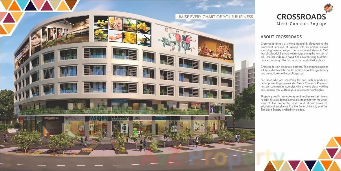 3D Elevation of real estate project Crossroads located at Wakad, Pune, Maharashtra