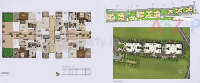 Layout of real estate project Crystal Tower located at Pashan, Pune, Maharashtra