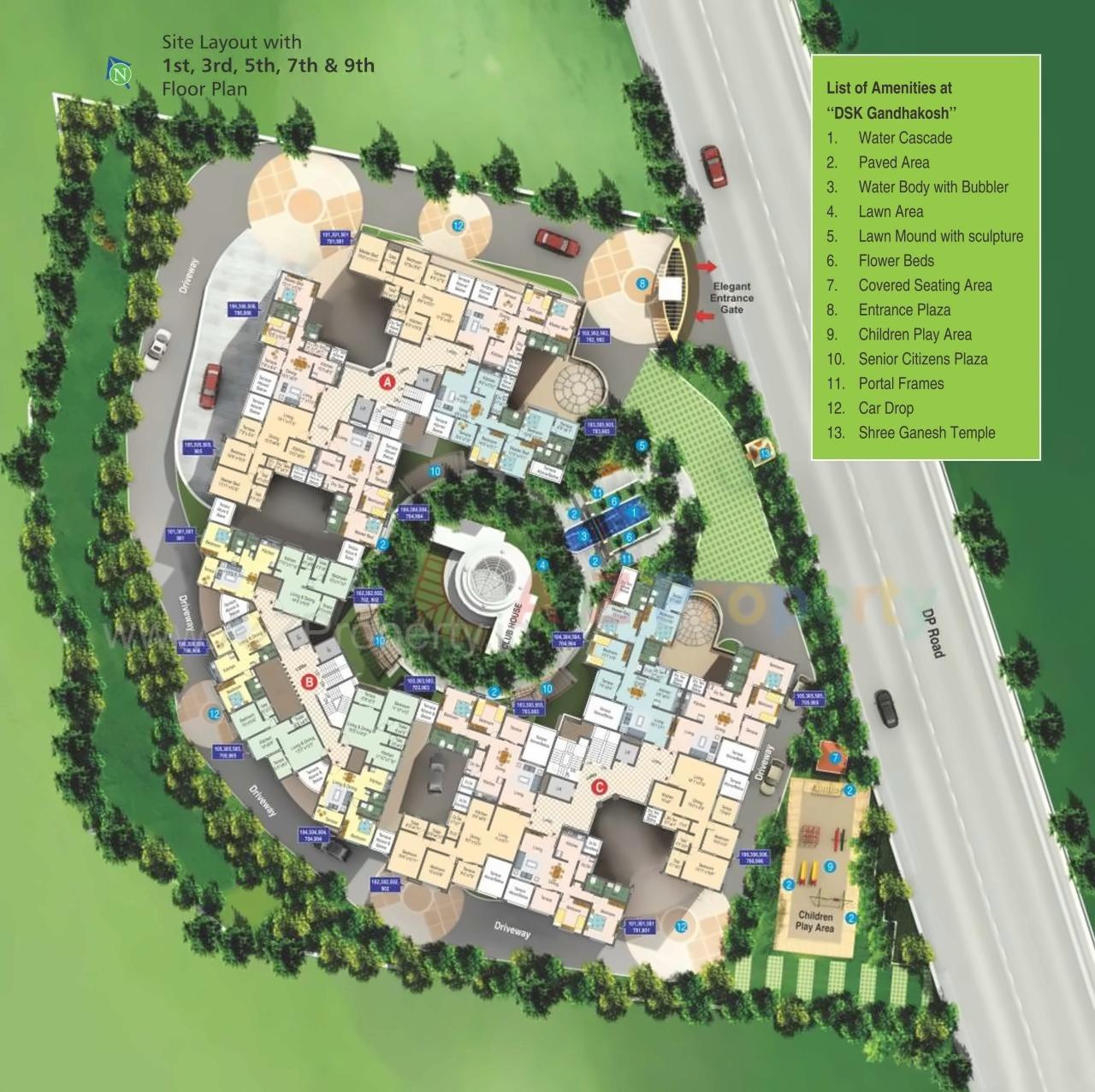 Layout of real estate project D B Ganjave Park located at Pune-m-corp, Pune, Maharashtra