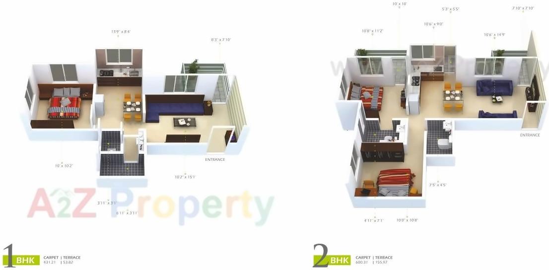 Layout of real estate project Destination Kshitij located at Bhosari, Pune, Maharashtra