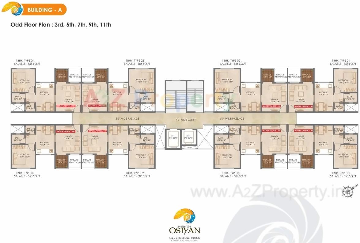 Layout of real estate project Destination Osiyan Ab located at Charholi, Pune, Maharashtra