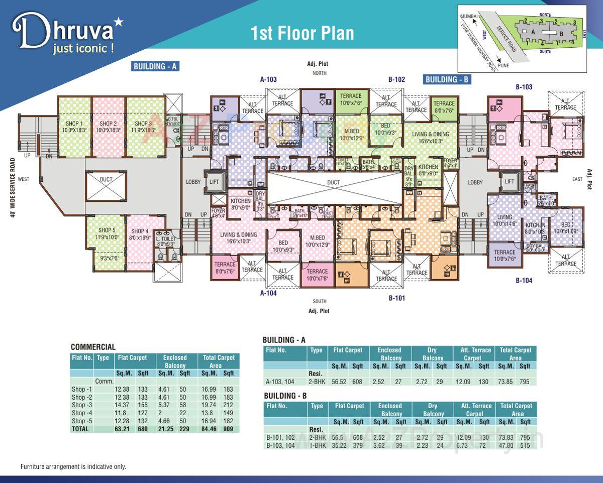 Firstfloor of real estate project Dhruva located at Pune-m-corp, Pune, Maharashtra