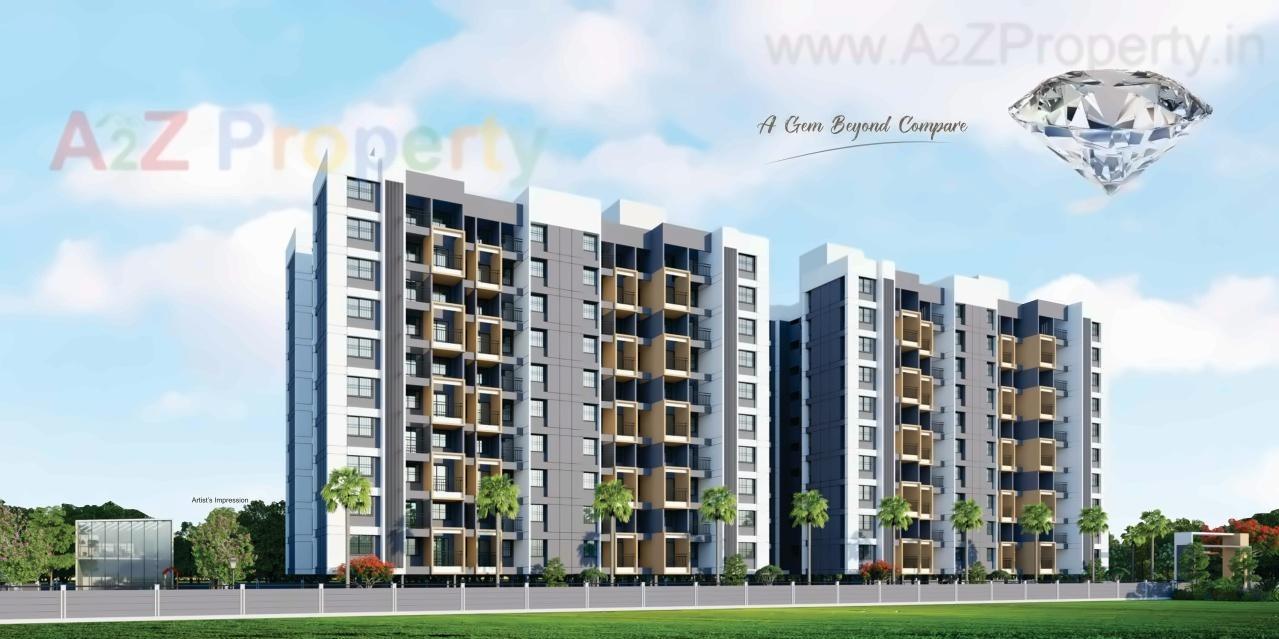 3D Elevation of real estate project Diamond Crest located at Wagholi, Pune, Maharashtra