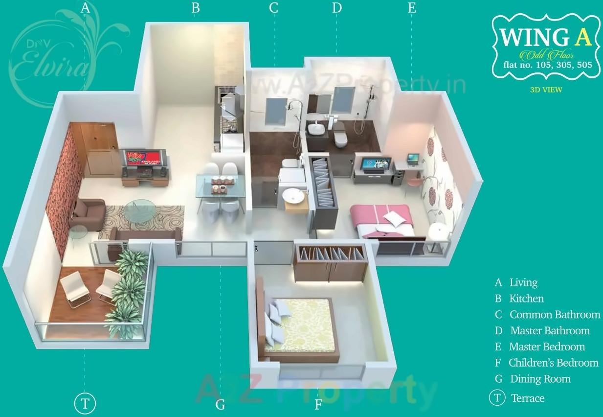 Layout of real estate project Dnv Elvira located at Tathwade, Pune, Maharashtra