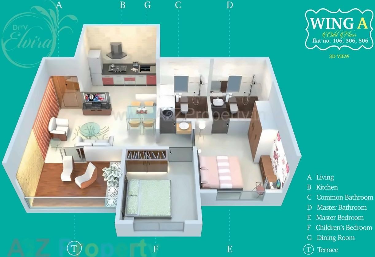 Layout of real estate project Dnv Elvira located at Tathwade, Pune, Maharashtra
