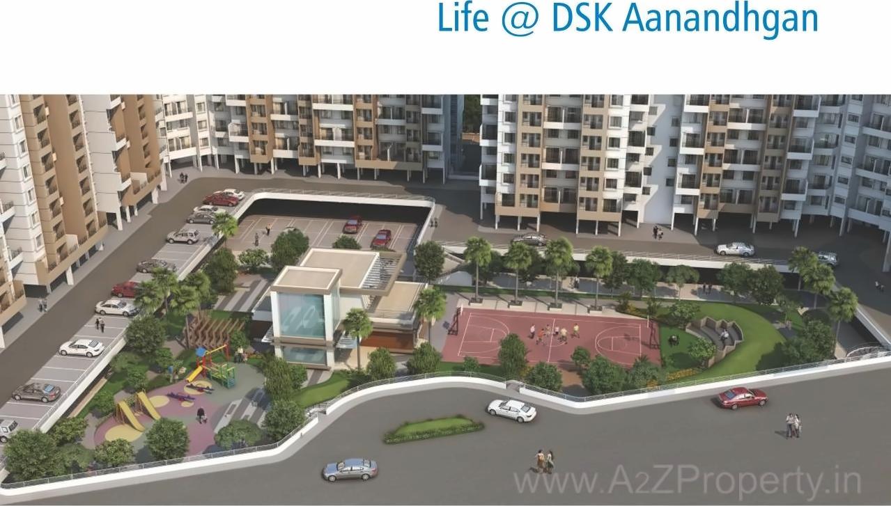 3D Elevation of real estate project Dsk Anandghan located at Dhayari-part, Pune, Maharashtra