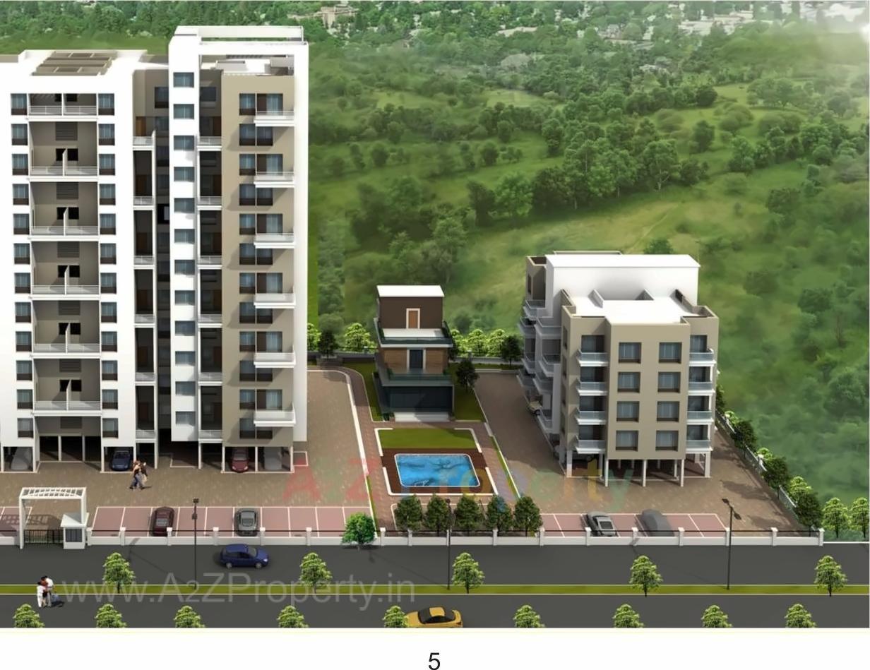 3D Elevation of real estate project Durvankur Residency located at Wagholi, Pune, Maharashtra