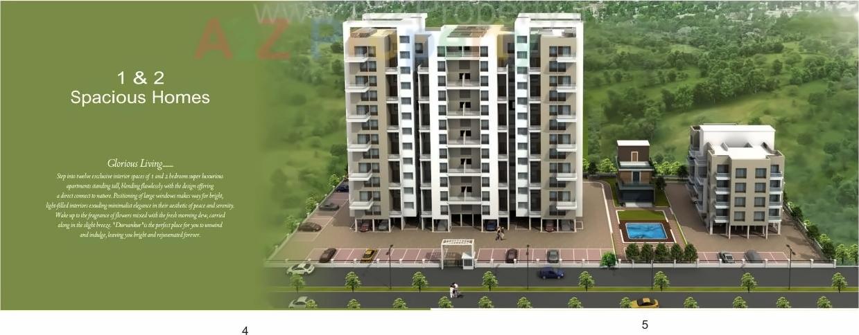 3D Elevation of real estate project Durvankur Residency located at Wagholi, Pune, Maharashtra