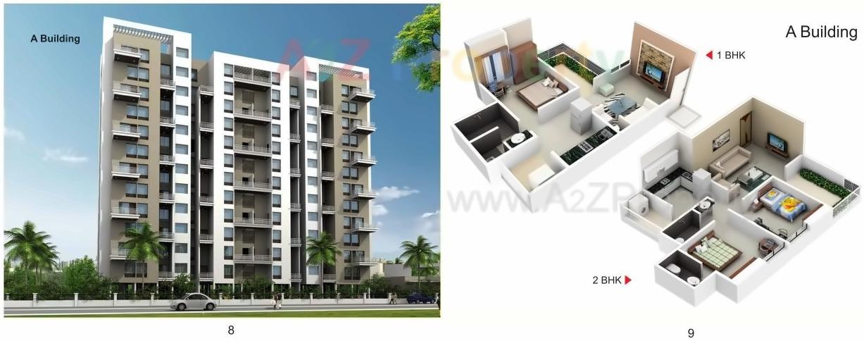 3D Elevation of real estate project Durvankur Residency located at Wagholi, Pune, Maharashtra