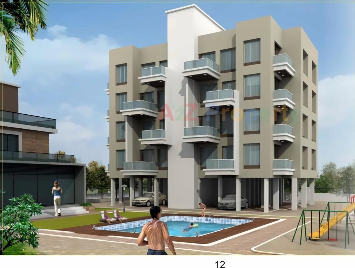 3D Elevation of real estate project Durvankur Residency located at Wagholi, Pune, Maharashtra