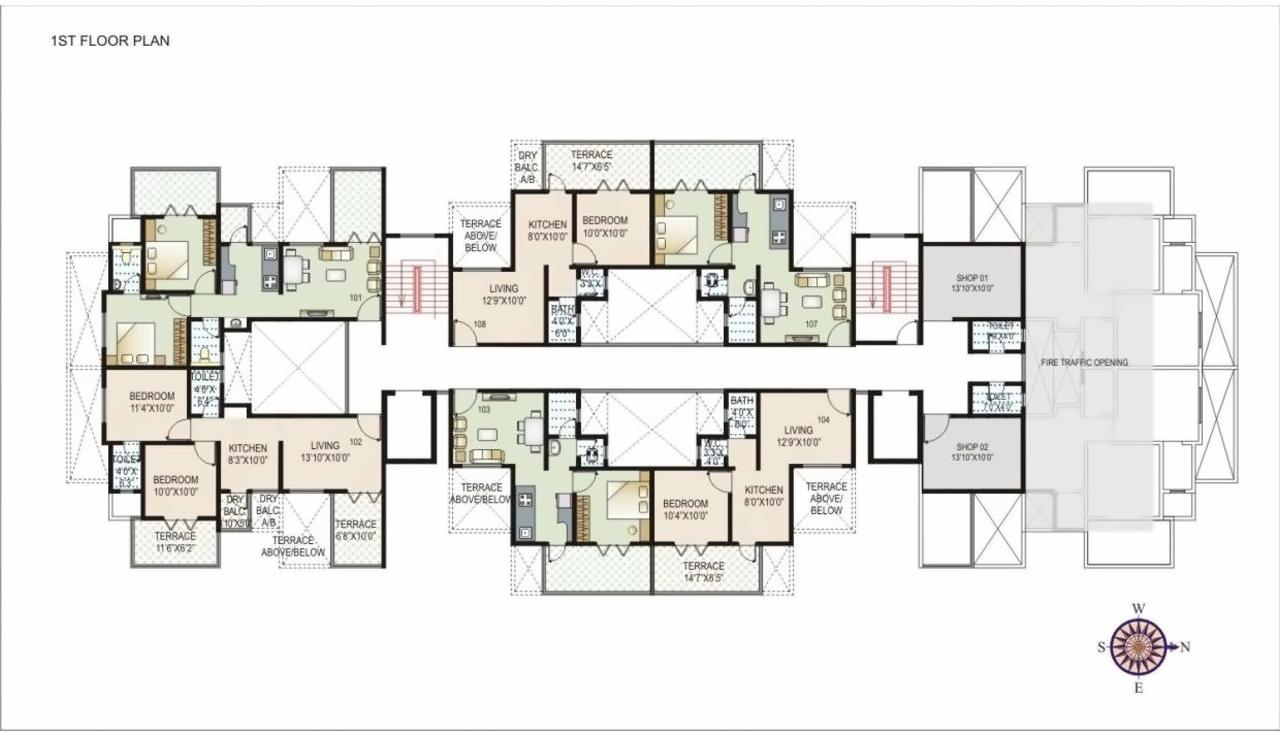 Layout of real estate project Eco Park located at Charholi, Pune, Maharashtra