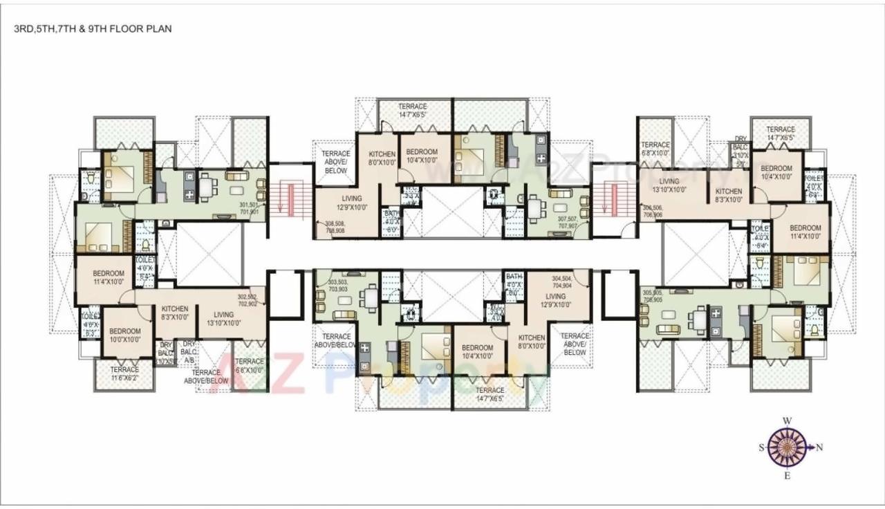 Layout of real estate project Eco Park located at Charholi, Pune, Maharashtra