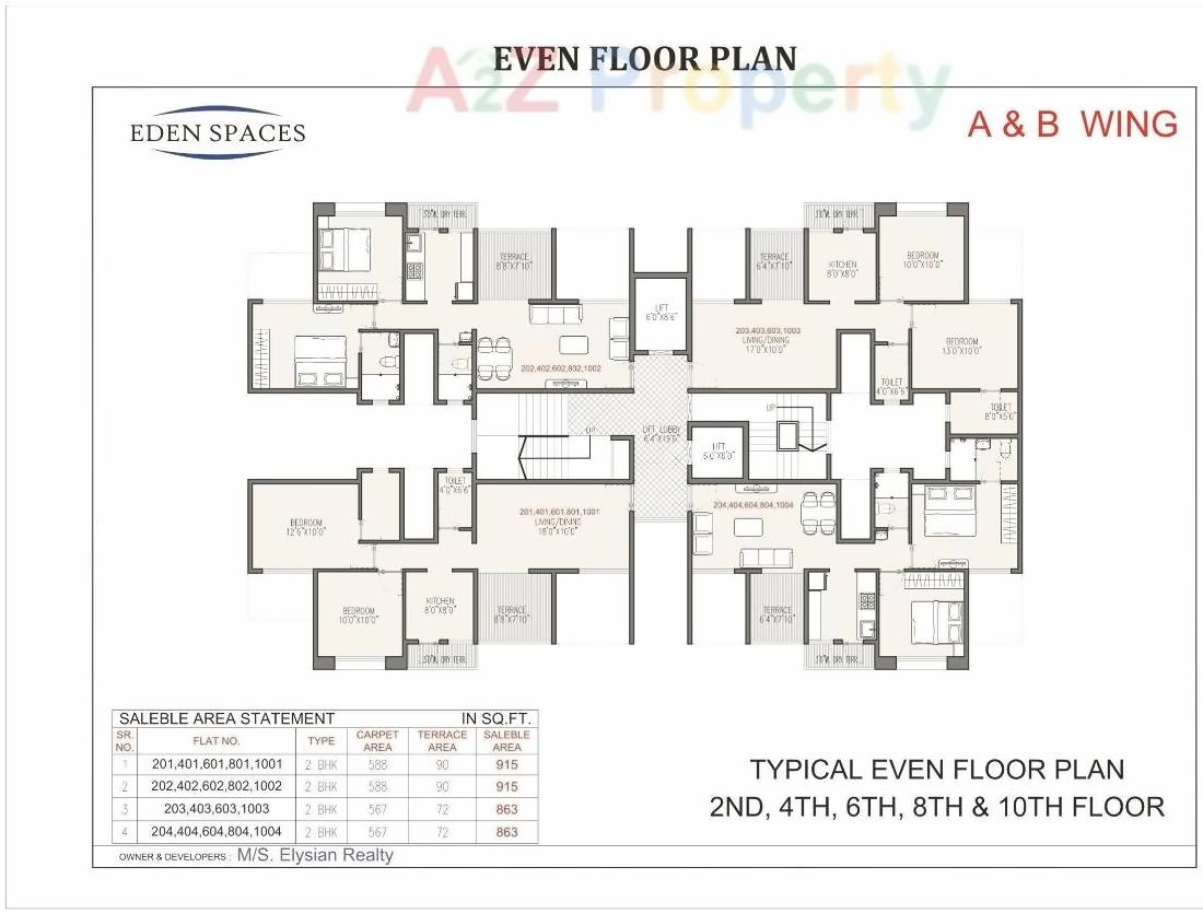 Layout of real estate project Eden Spaces located at Kivale, Pune, Maharashtra