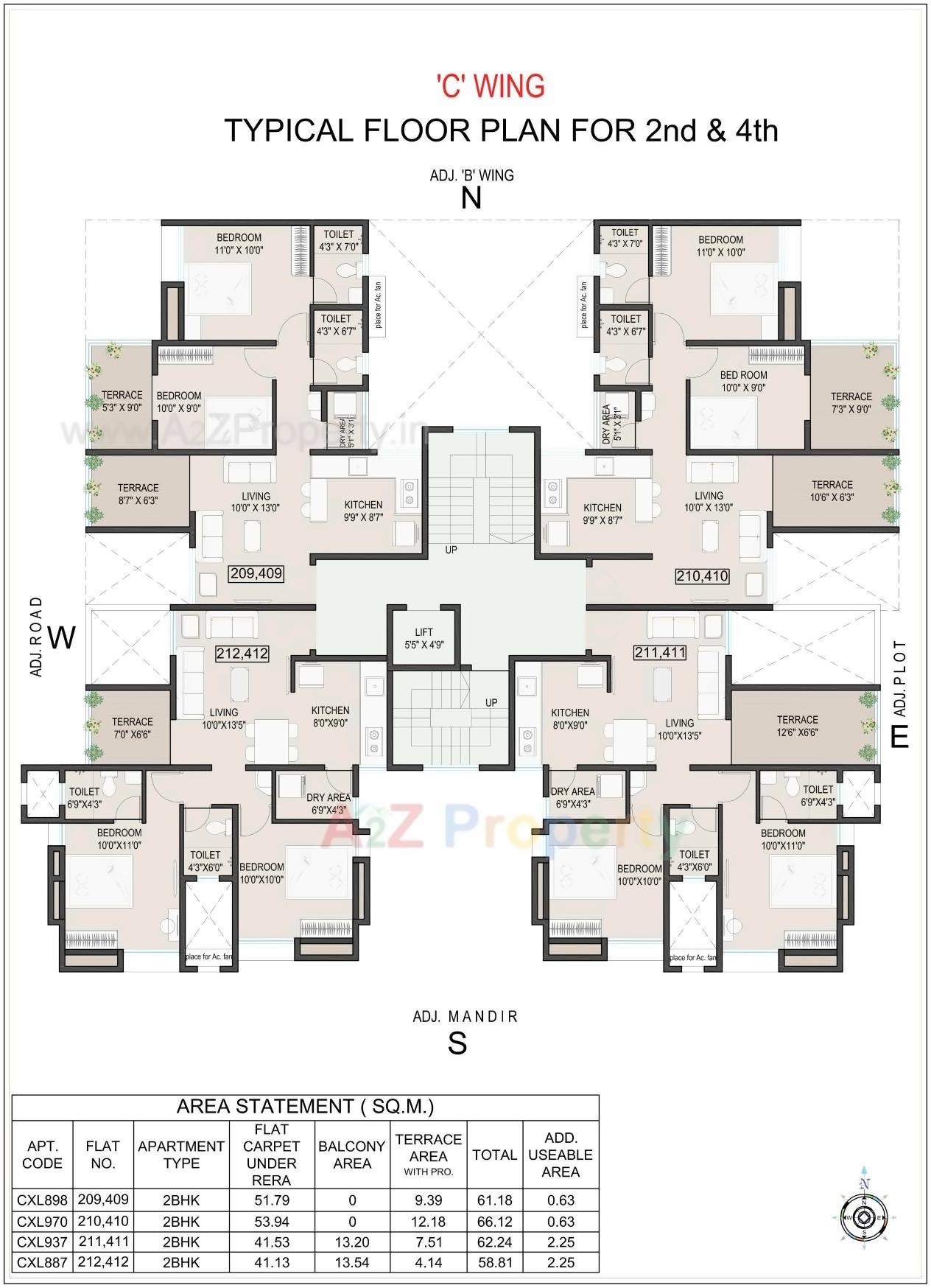 Layout of real estate project Ekdant located at Kothrud, Pune, Maharashtra