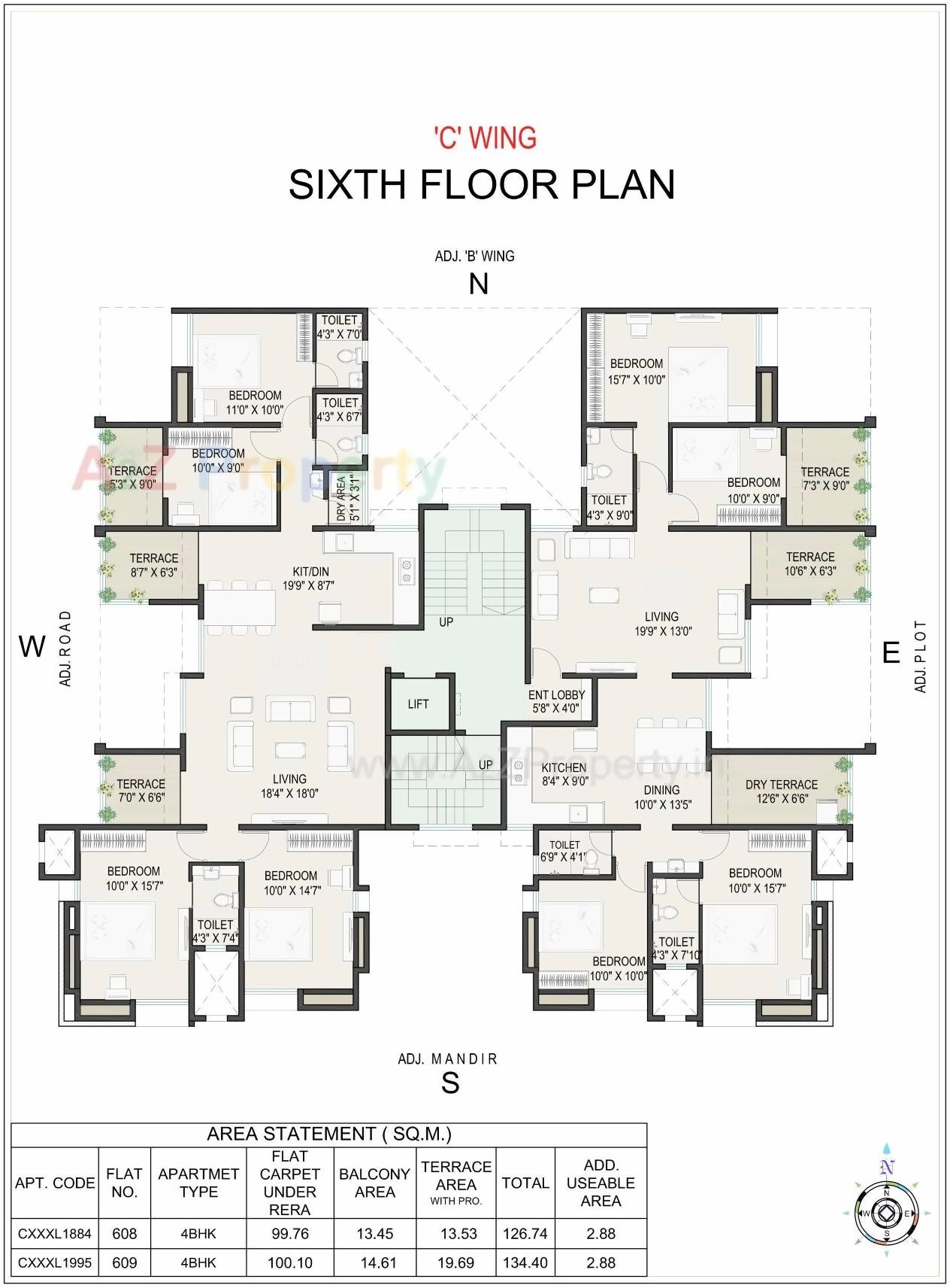 Layout of real estate project Ekdant located at Kothrud, Pune, Maharashtra