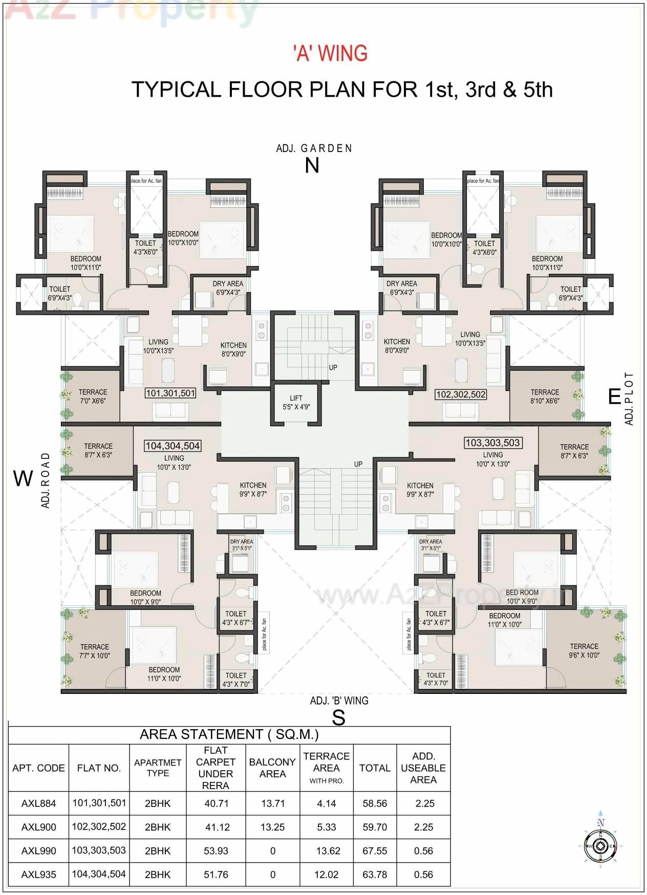 Layout of real estate project Ekdant located at Kothrud, Pune, Maharashtra