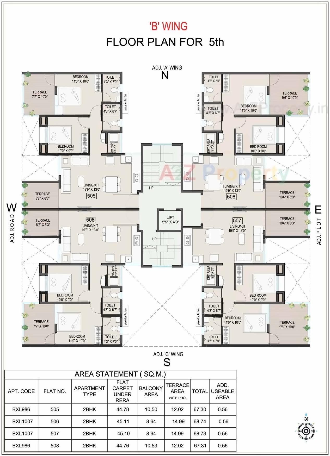 Layout of real estate project Ekdant located at Kothrud, Pune, Maharashtra