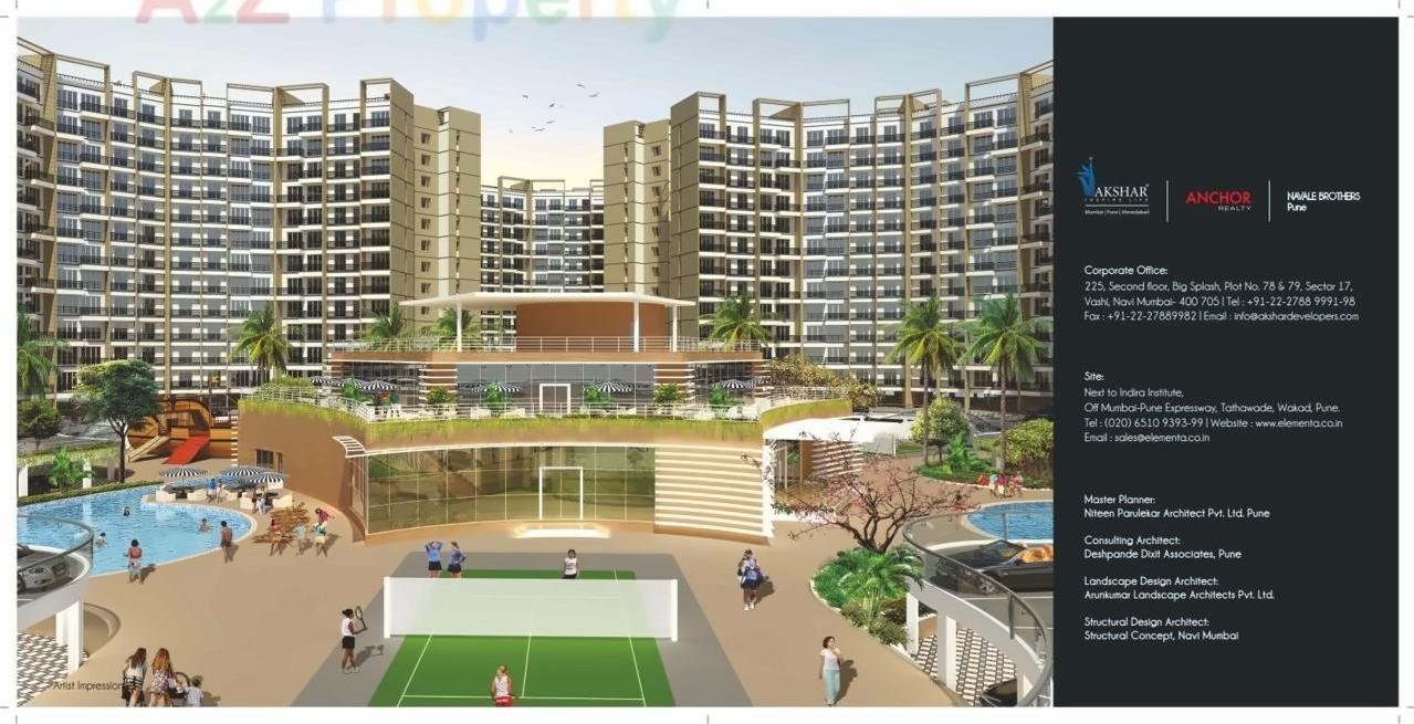 3D Elevation of real estate project Elementa located at Tathwade, Pune, Maharashtra