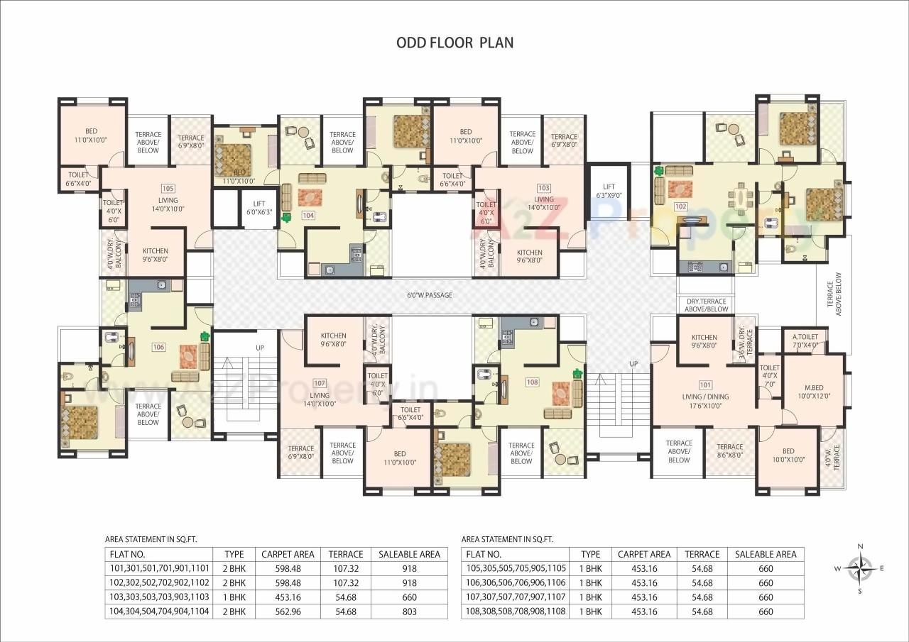 Layout of real estate project Emerald located at Wakad, Pune, Maharashtra