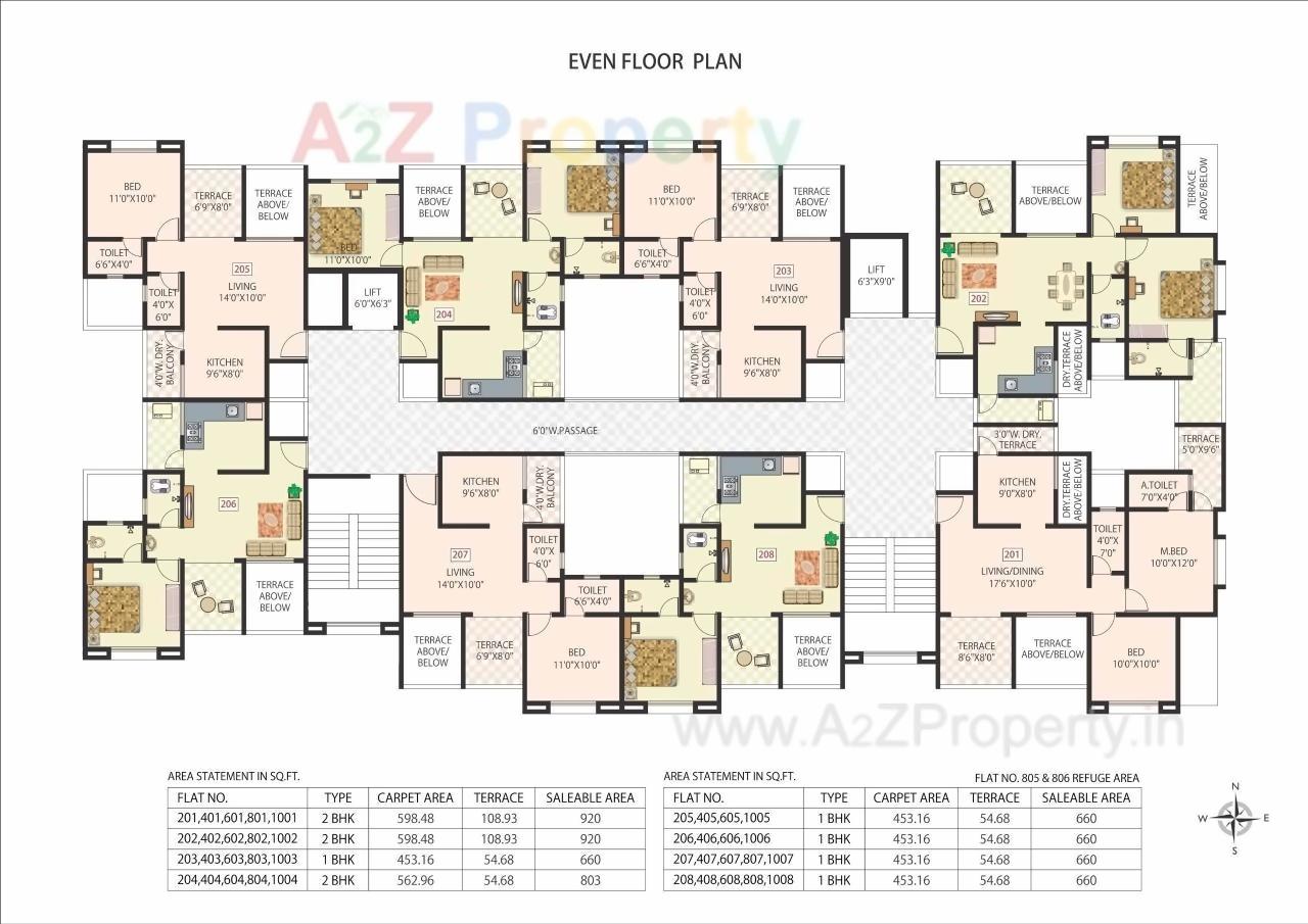 Layout of real estate project Emerald located at Wakad, Pune, Maharashtra