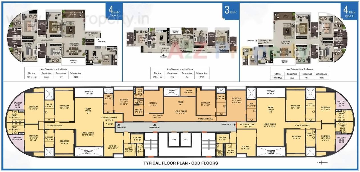 Layout of real estate project Encore located at Pune-m-corp, Pune, Maharashtra