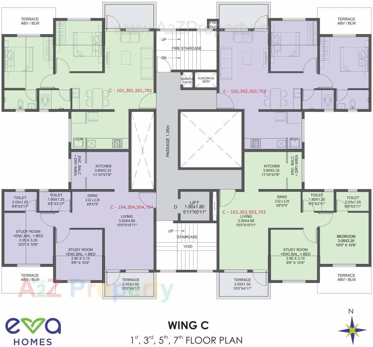 Layout of real estate project Eva Homes located at Pimpri-chinchawad-m-corp, Pune, Maharashtra