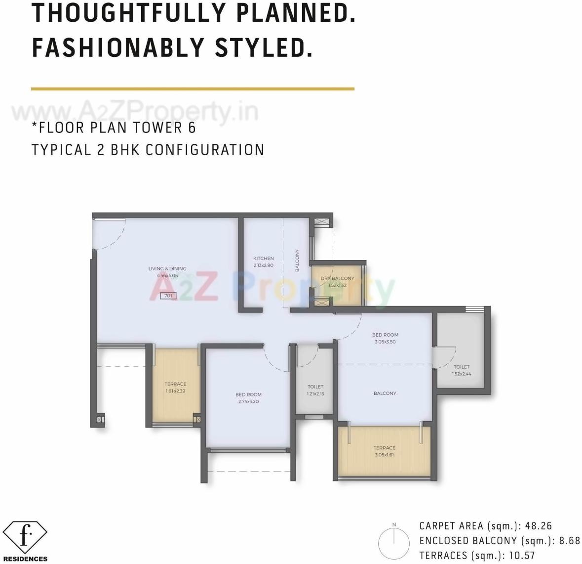 Layout of real estate project F Residences T5 T6 T located at Vadgaonsheri, Pune, Maharashtra
