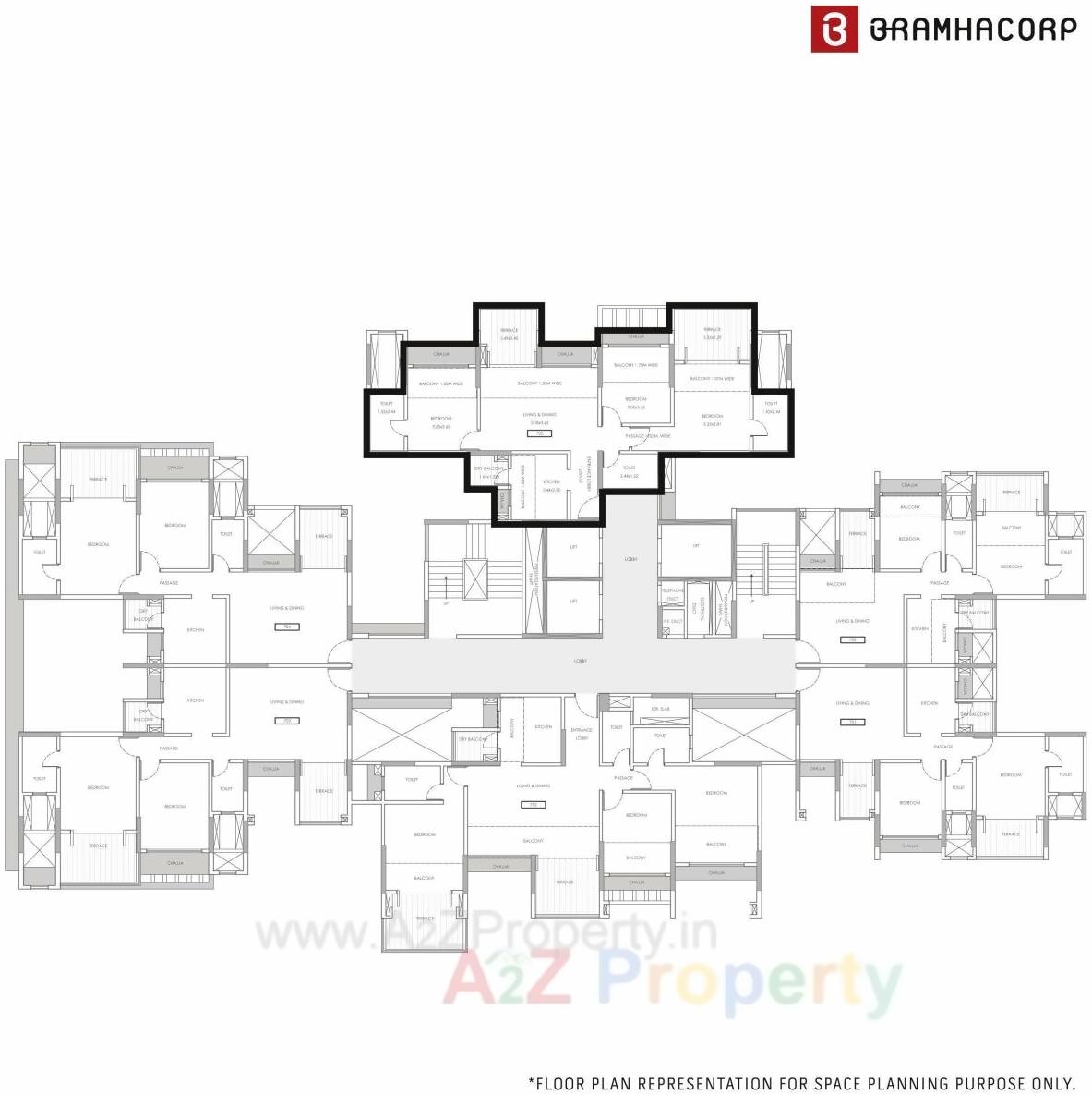 Layout of real estate project F Residences T5 T6 T located at Vadgaonsheri, Pune, Maharashtra