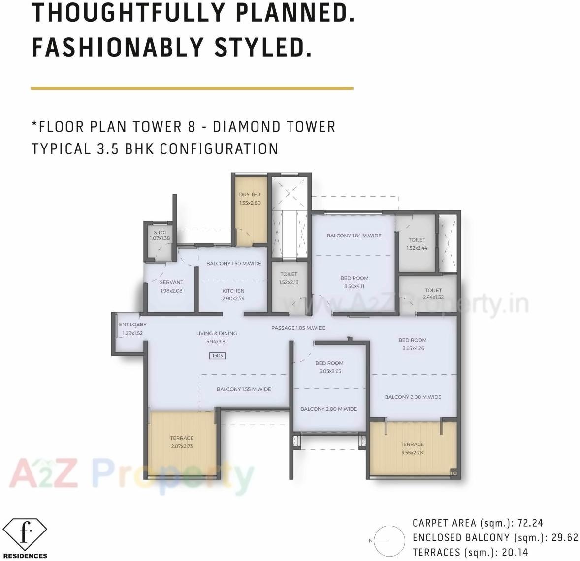 Layout of real estate project F Residences T5 T6 T located at Vadgaonsheri, Pune, Maharashtra