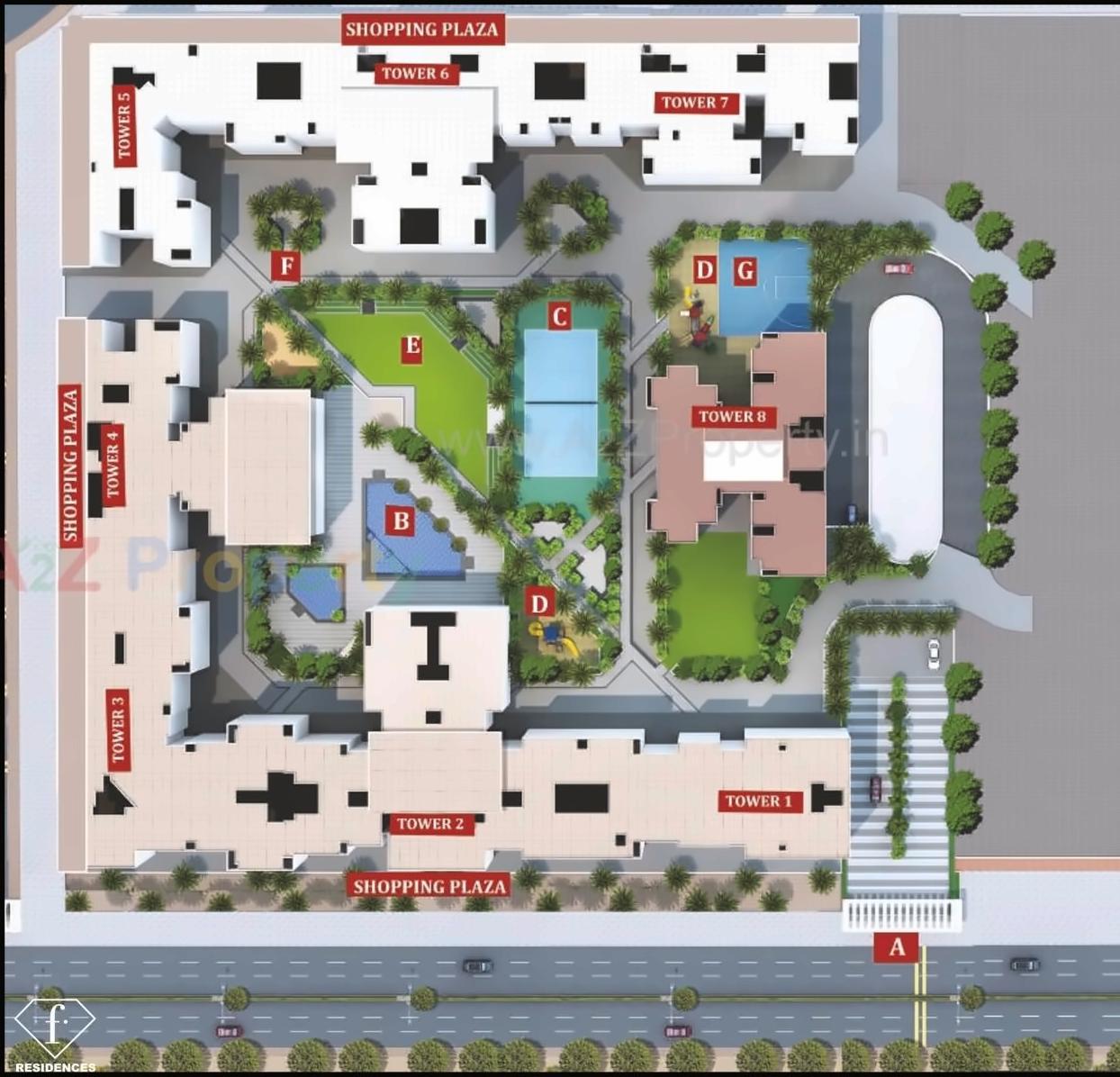 Layout of real estate project F Residences T5 T6 T located at Vadgaonsheri, Pune, Maharashtra