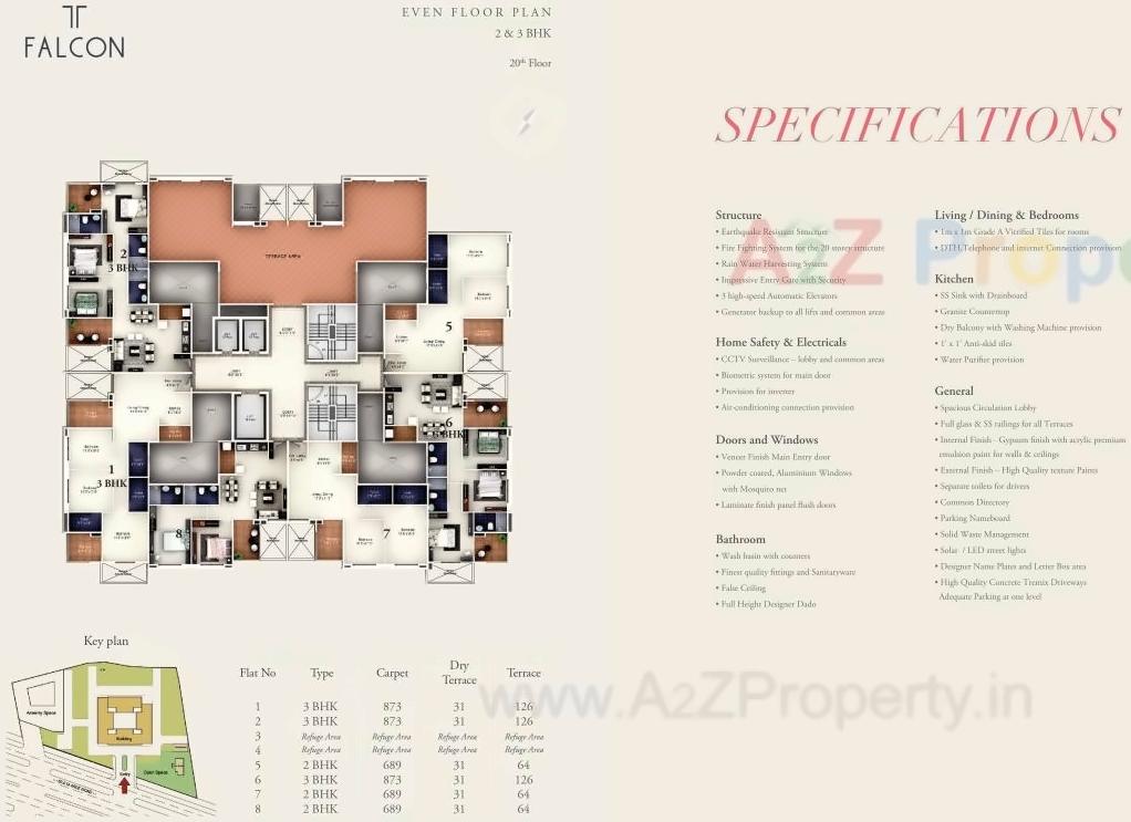 Layout of real estate project Falcon located at Sus, Pune, Maharashtra