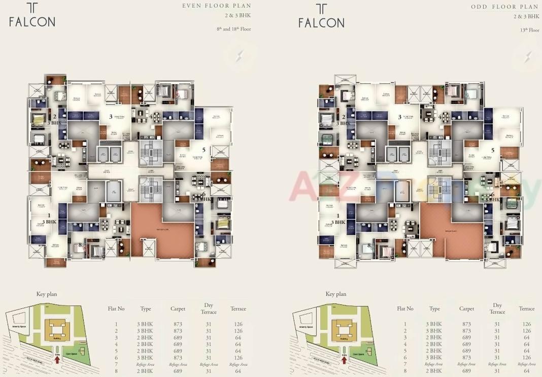 Layout of real estate project Falcon located at Sus, Pune, Maharashtra