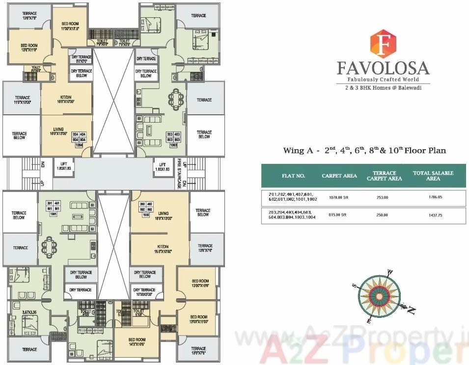 Layout of real estate project Favolosa located at Pune-m-corp, Pune, Maharashtra