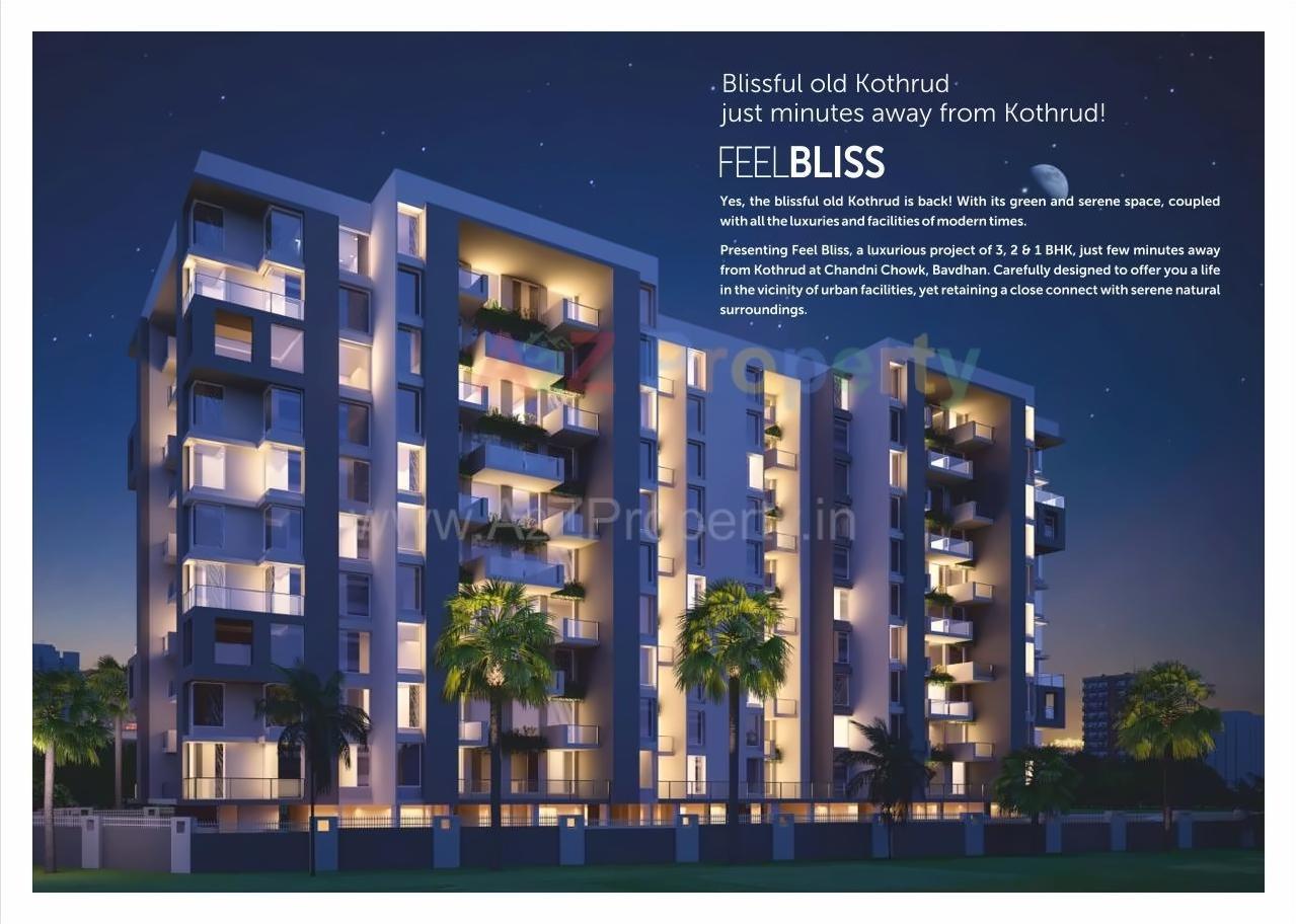 3D Elevation of real estate project Feel Bliss located at Bavadhan-bk, Pune, Maharashtra